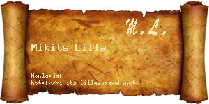 Mikits Lilla névjegykártya